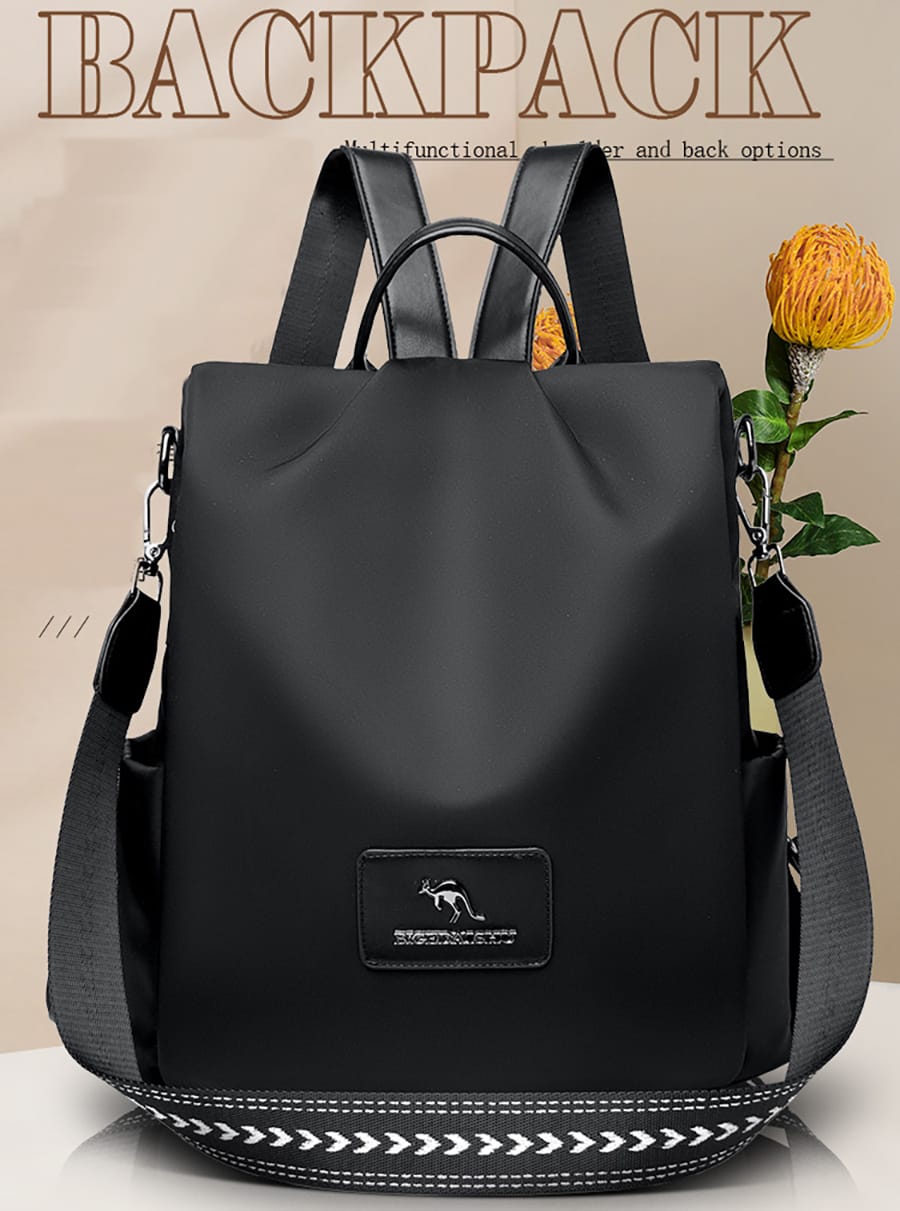 New Texture Oxford Cloth Women’s Backpack(Black) - Image 4