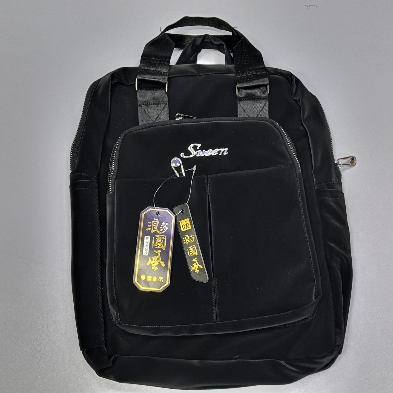 New leisure nylon ladies CHINA Bagpack (Black) - Image 4