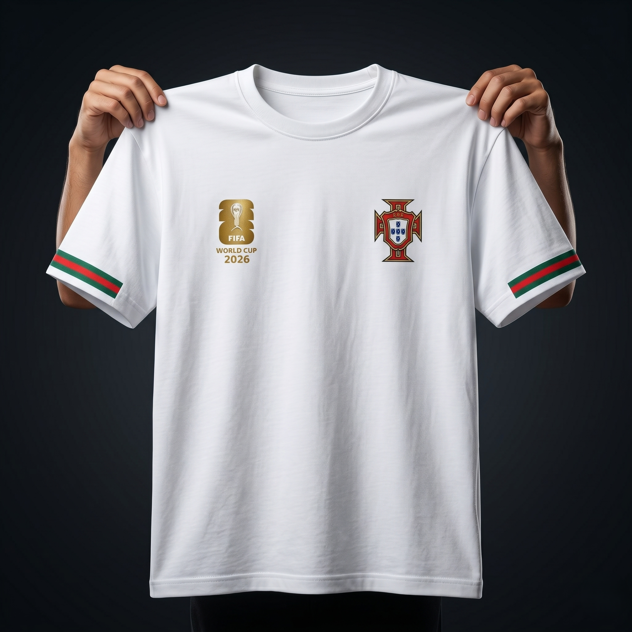 Premium Portugal Fan Edition Drop Shoulder White Color - Image 2
