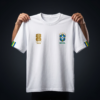 Premium Brazil Fan Edition Drop Shoulder White Color