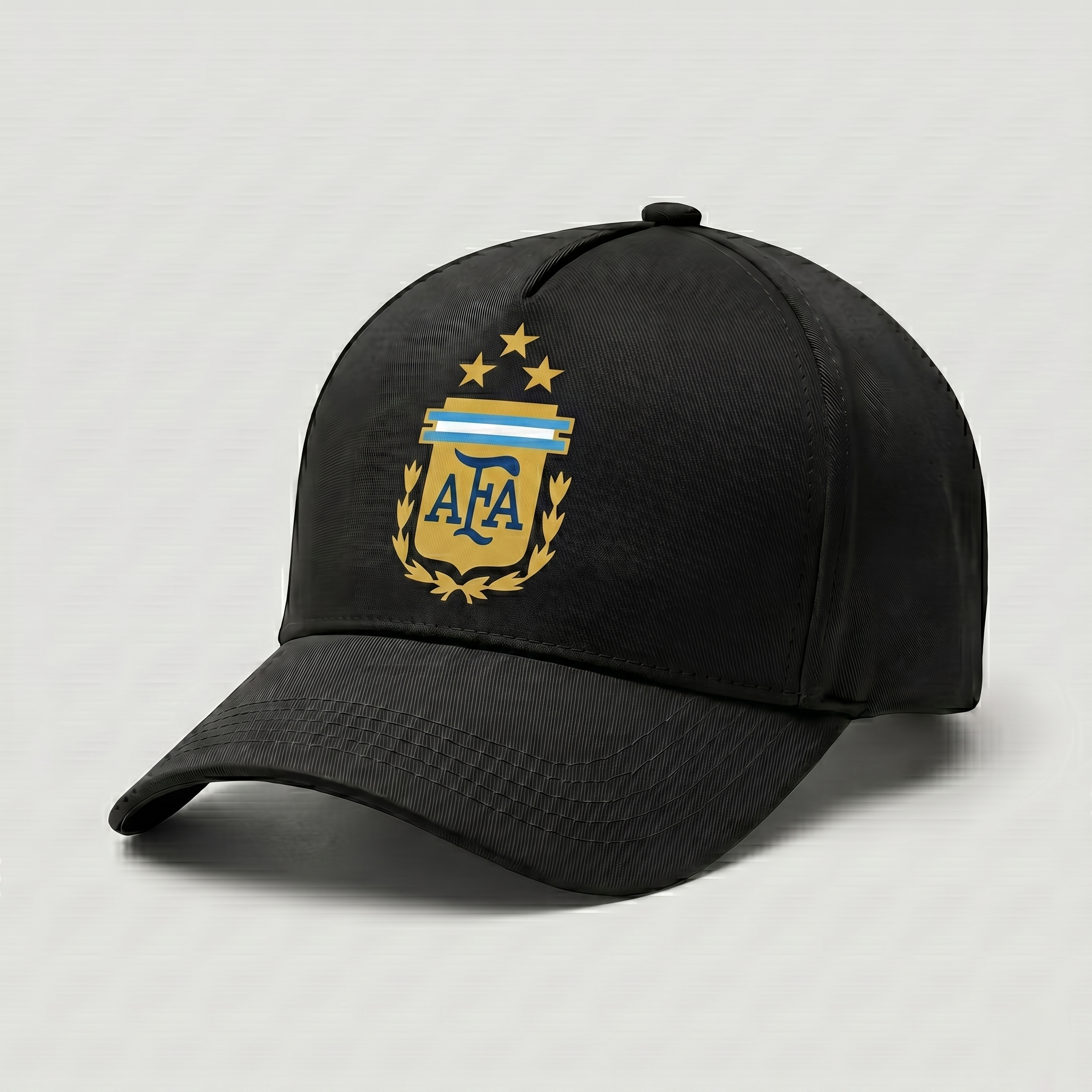 Premium Black Argentina AFA Supporter Cap (3 Stars)