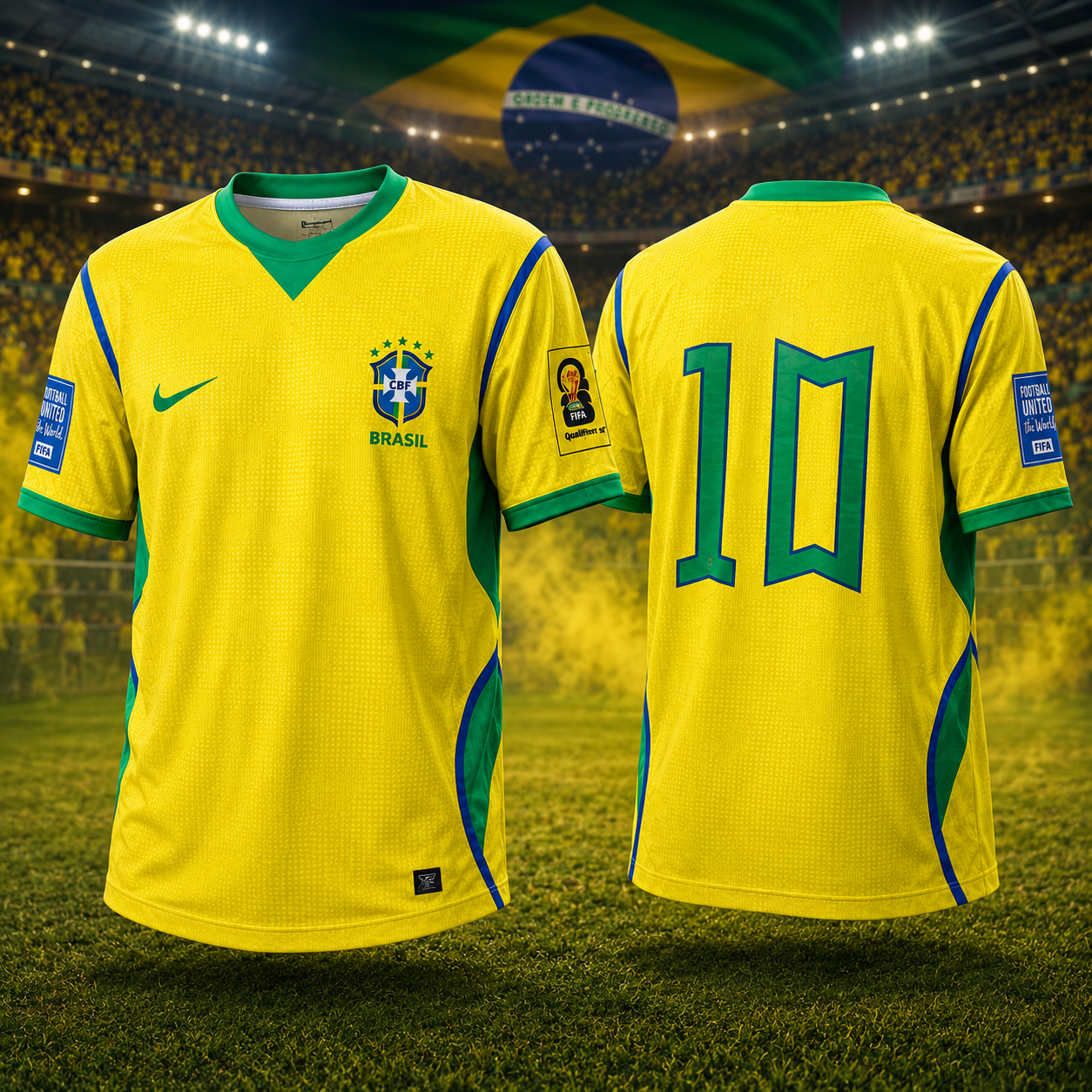Brazil National Football Team Home Jersey - Iconic No. 10 - Image 2